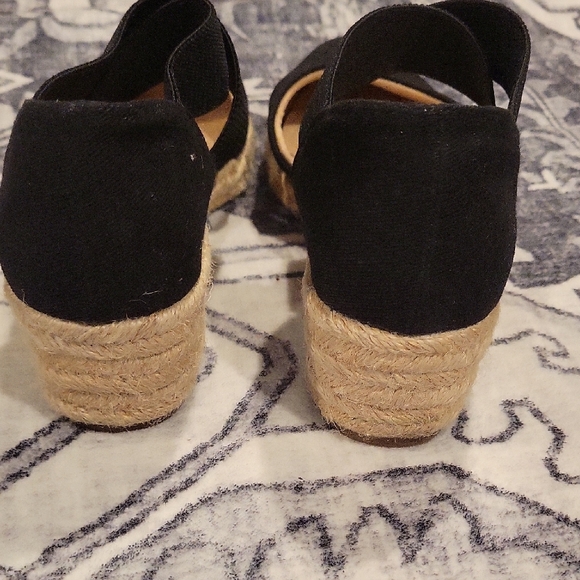 Black Espadrille Wedges - Picture 4 of 8